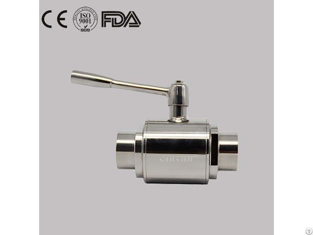 Hygienic Stainless Steel Direct Way Welded Manual Sanitary Ball Valve