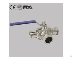 Sanitary Stainless Steel 3 Way Tri Clamp Manual Ball Valve