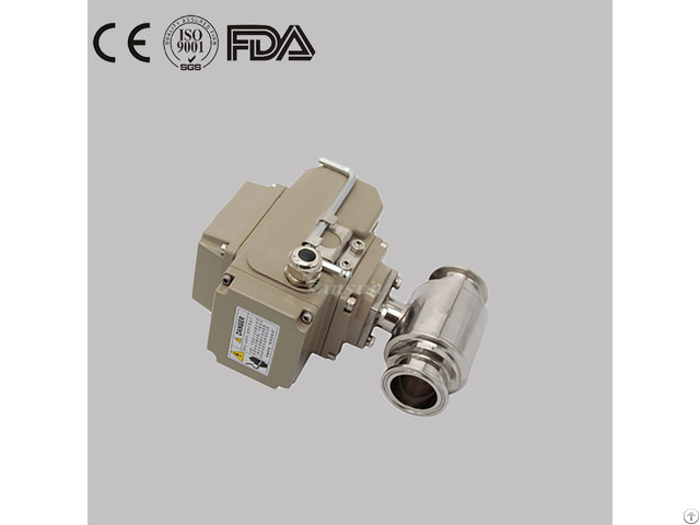 Stainless Steel Hygienic Sanitary Food Grade Pneumatic Clamped Electric Actuator Butterfly Valve