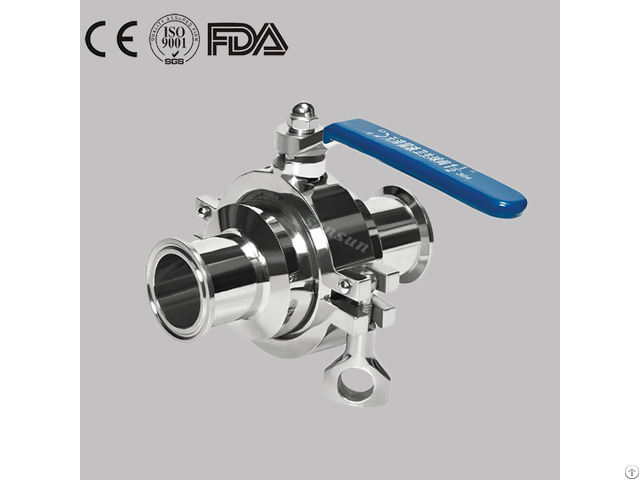 Stainless Steel Sanitary Mamual Clamp Type Non Retention Ball Valve