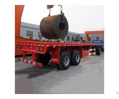 Cimc Bogie Suspension Flatbed Container Trailer