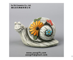 Polyresin Crafts Snail Figurine For Garden Ornament