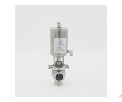 Air Operated Sanitary Pneumatic Clamp Reversing Divert Seat Valve