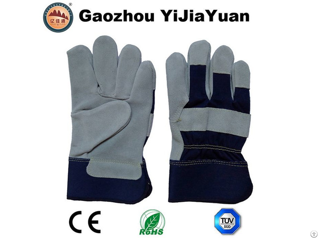 Cow Split Leather Working Hand Gloves With Ce