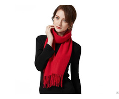 Bright Red Cashmere Scarf Women