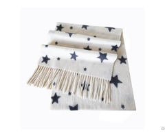 Star Print Cashmere Scarf Women