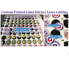 Custom Printed Label Sticker By Laser Cutting