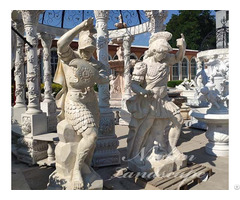Marble Roman Soldier Sculpture