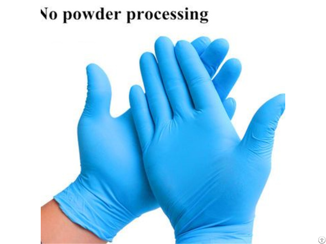 Disposable Blue Nitrile Examination Gloves