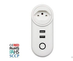 Switzerland Energy Meter Smart Wifi Socket Plug With 2 Usb