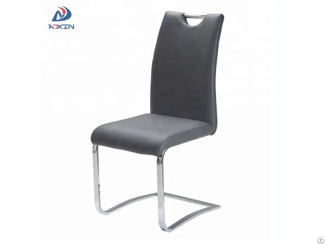 As 8040 Wholesale Modern Furniture Pu Leather Dining Room Side Chair With Chrome Metal Legs