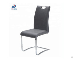 As 8040 Wholesale Modern Furniture Pu Leather Dining Room Side Chair With Chrome Metal Legs