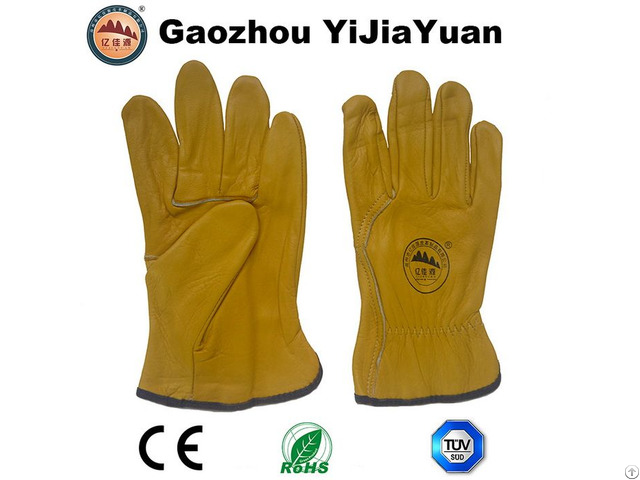 Cow Grain Leather Driving Gloves