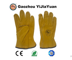 Cow Grain Leather Driving Gloves