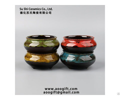 Creative Colorful Glaze Mini Flowerpot Color Can Be Customized