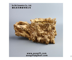 Imitation Wood Personality Porous Multi Layer Resin Flower Pot