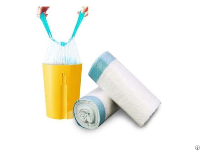 Plastic Drawstring Garbage Bags Trash Can Liner