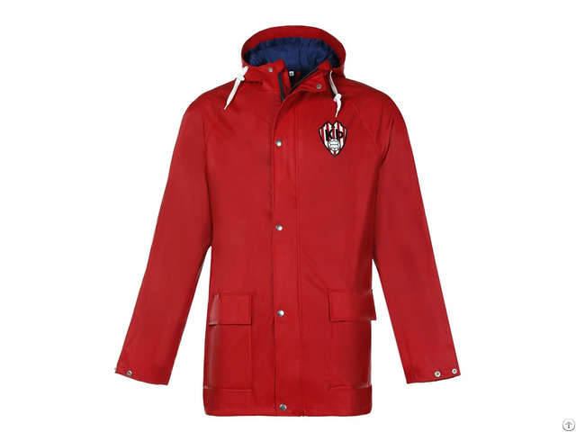 Pu Rain Jacket With 210t Nylon Lining