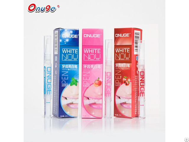 Transparent Plastic Fruity Teeth Whitening Pen With Organic Substance