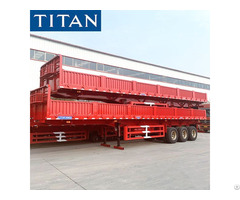 Tri Axle 60t Drop Side Trailer For Sale In Burkina Faso