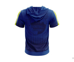 100 Percent Polyester Custom Sublimated Basketball Hooded Shooting Shirt