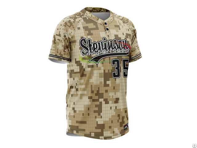 Custom Digital Camo Baseball Jersey