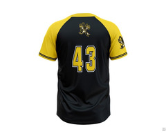 Cutom Sublimation Print 2 Buttons Baseball Jersey