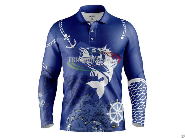Custom Design Sublimated Fishing Jersey