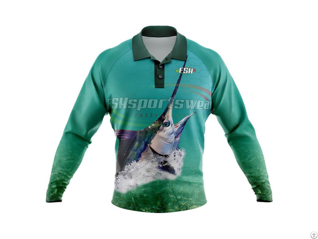 Custom Long Sleeve Fishing Shirt Sublimated