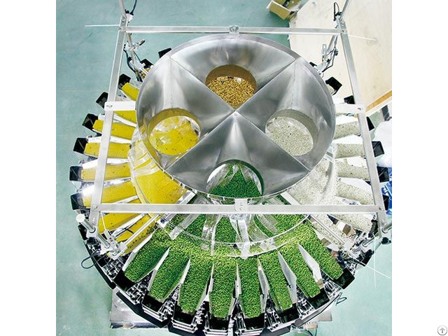 Intelligent 32 Head Mixing Combined Weigher With 1 6l Hopper For Weighing Granule