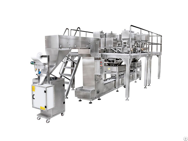High Productivity Mixing Products Packing Machine With Multihead Weigher For Snacks Food