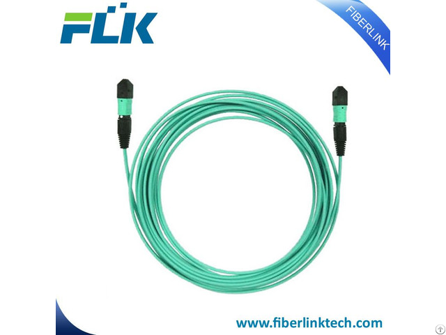 Fiber Optic Mtp Mpo Om3 12 Cores Trunk Cable Assembling Patchcord