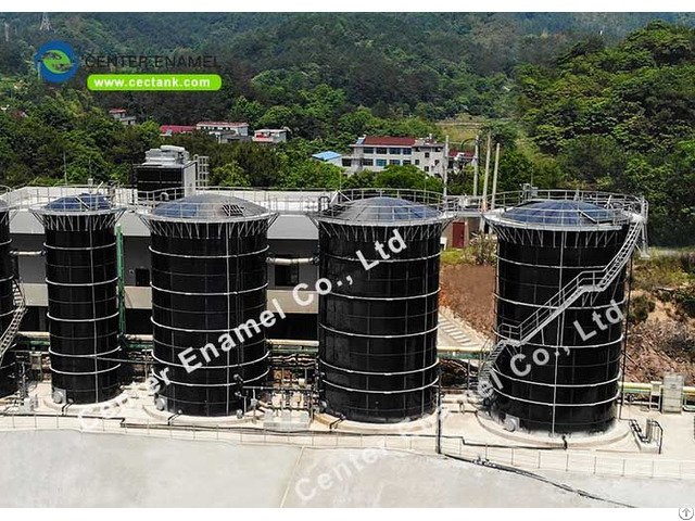 Customized Design Bolted Anaerobic Digester Tanks With Glass Fused To Steel Roof