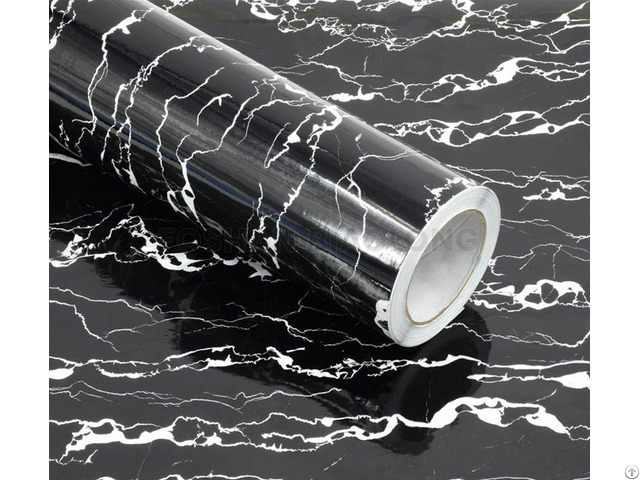 High Gloss Marble Design Pvc Self Adhesive Film In Roll For Furniture Decoration