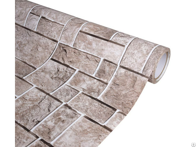 Eco Friendly Fireproof Brick Texture Self Adhesive Pvc Film Vinyl Wallpaper