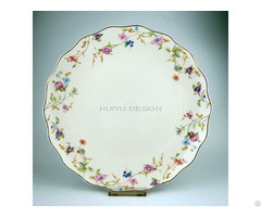 New Bone China Waved Rim Flower 20pcs Dinner Set