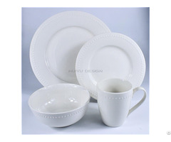 Porcelain Embossed 16pcs Dinner Set