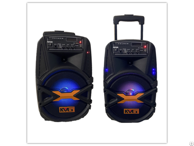 Kvg 8 Inch Portable Trolley Wireless Bluetooth Active Dj Rechargeable Speaker