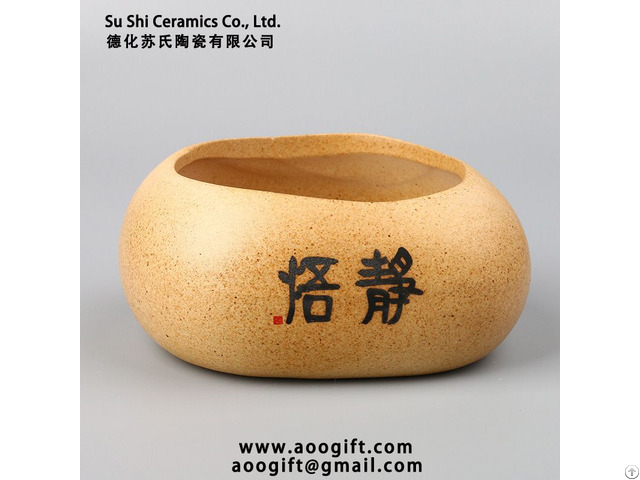 Chinese Style Ceramic Tabletop Flower Pot Succulents