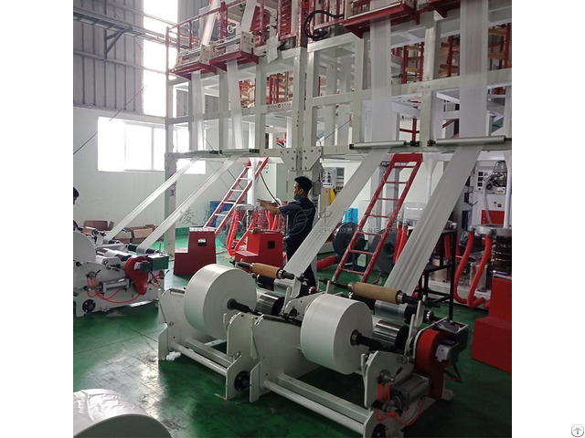 High Speed Single Screw Double Die Heads Film Blowing Machine