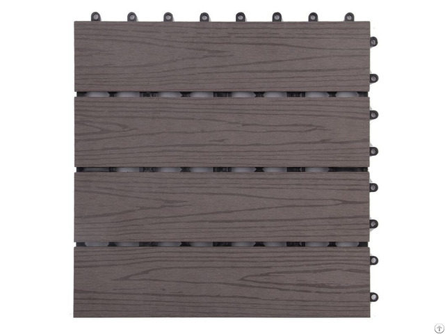 Outdoor 3d Embossed Flooring Wpc Decking Tiles