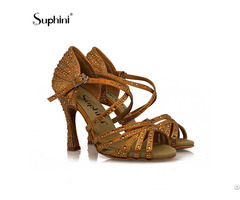Suphini Handmade Crystals Latin Salsa Dance Shoes