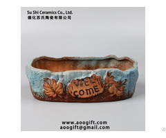 Country Style Flower Pot Stoneware Material China Supplier