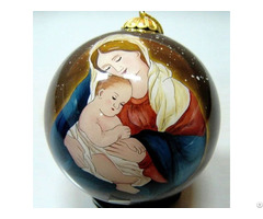 Hand Painted Glass Christmas Tree Ornaments