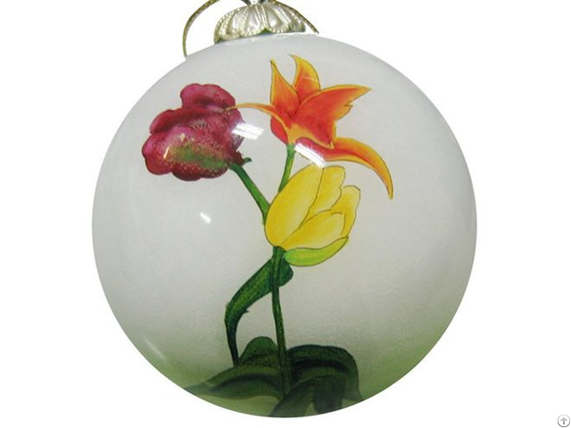 Hand Painted Glass Christmas Ball