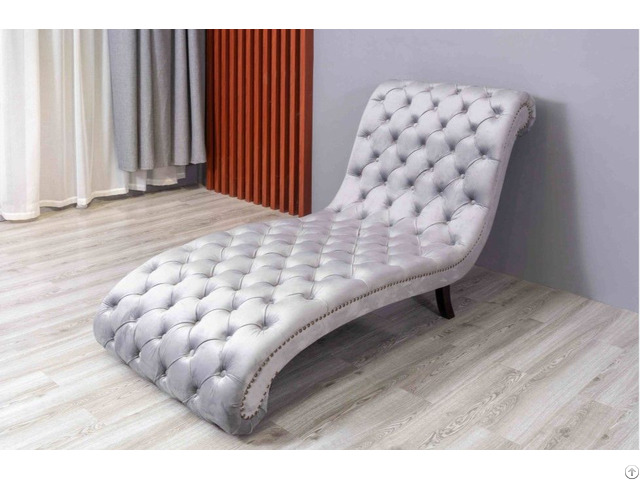 Button Tufted Armless Chaise Lounge