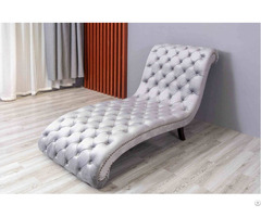 Button Tufted Armless Chaise Lounge