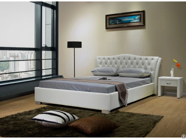 Upholstered Panel Bed Base Diamond Tufted