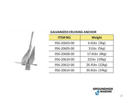 Galvanized Cruising Anchor 956 20603 00