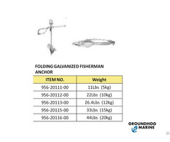 Folding Galvanized Fisherman Anchor 956 20116 00